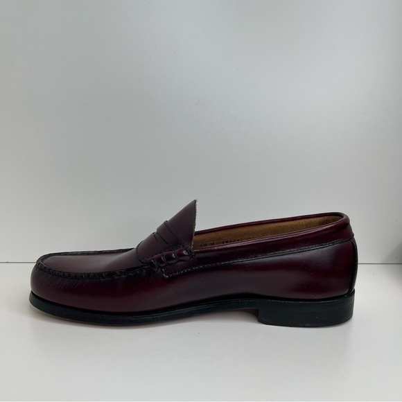 G.H.BASS MENS 1936 LOGAN FLAT STRAP WEEJUNS LOAFER leather sole - Picture 6 of 14